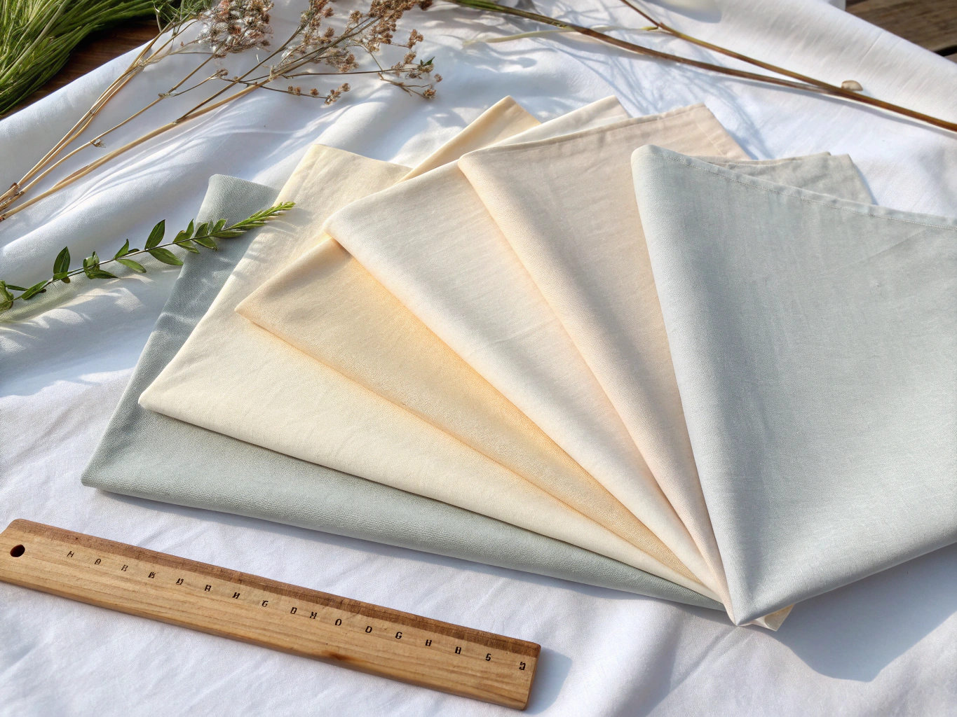 Luxury fabric swatches and textile samples