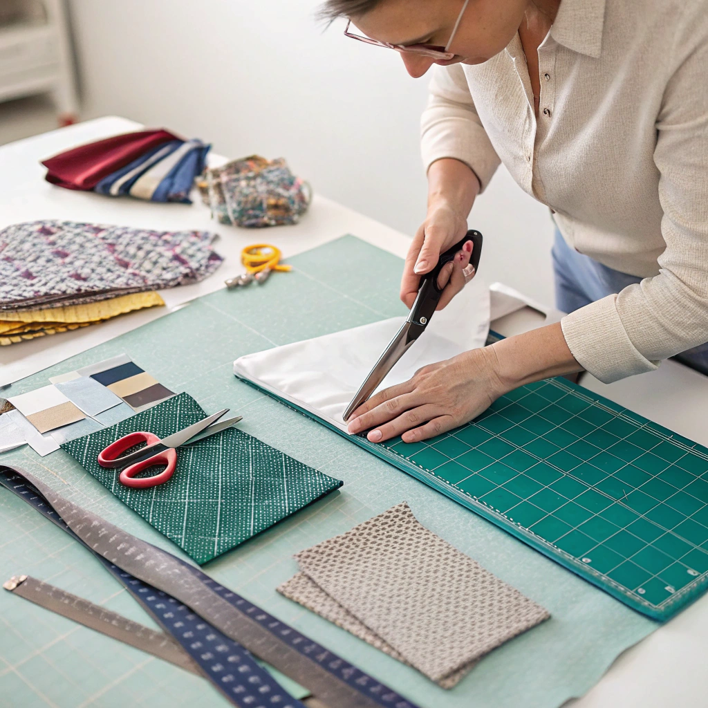 Precision fabric cutting in the atelier