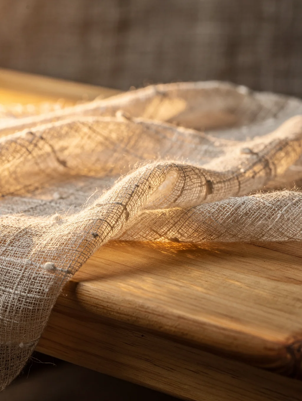 Raw silk fabric draping process